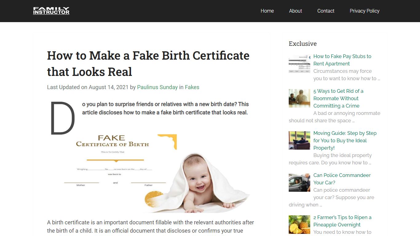 How to Make a Fake Birth Certificate that Looks Real